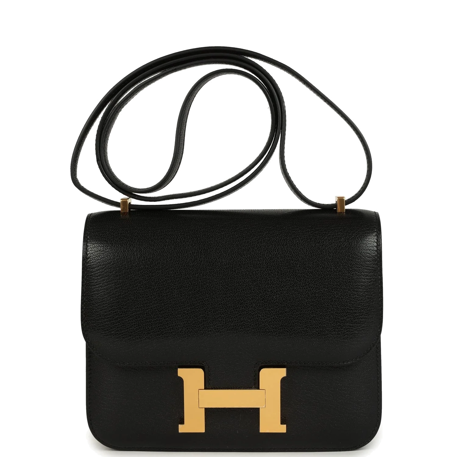 Hermes Constance 18 Black Chevre Chamkila Gold Hardware Черный Chevre — фото 2