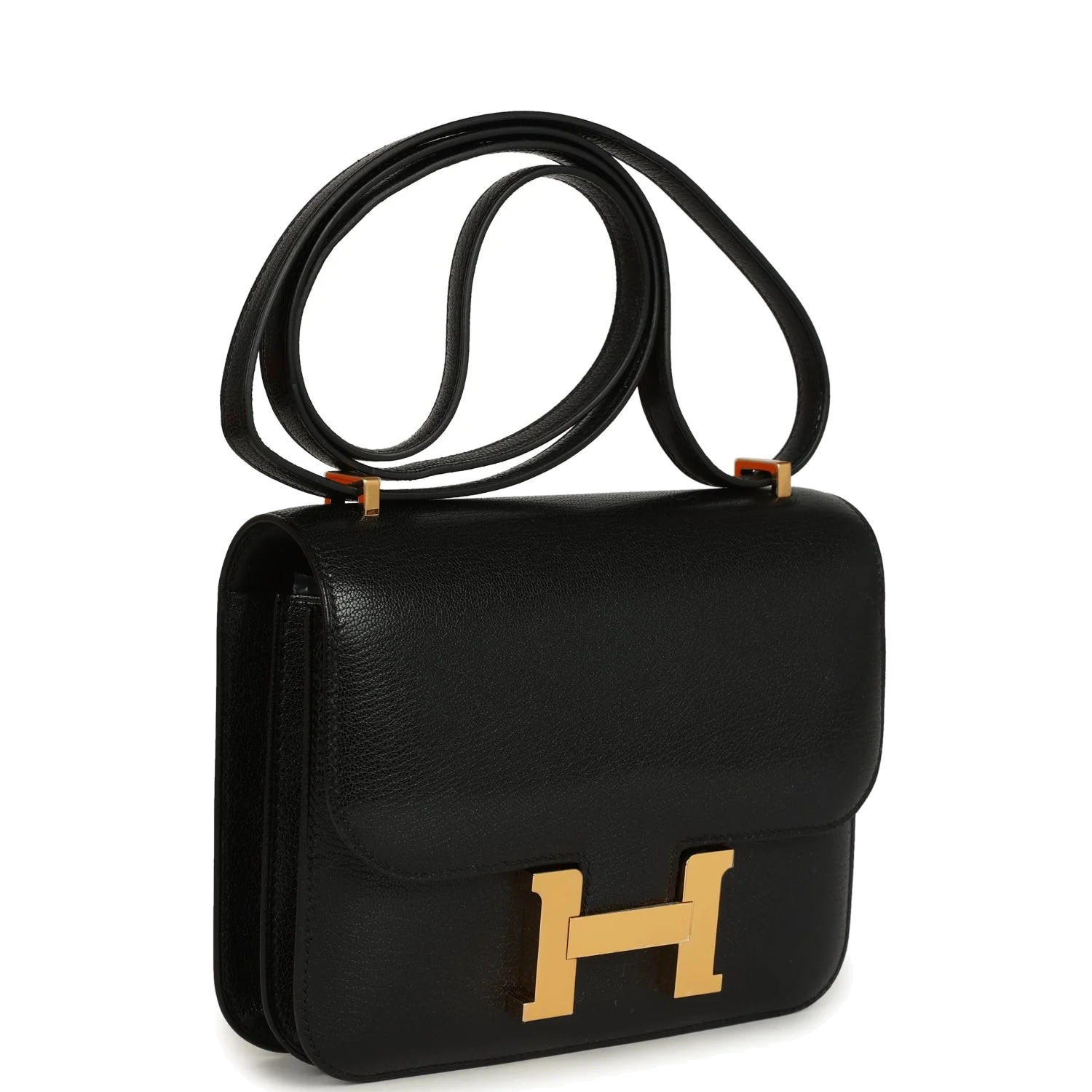 Hermes Constance 18 Black Chevre Chamkila Gold Hardware Черный Chevre — фото 3