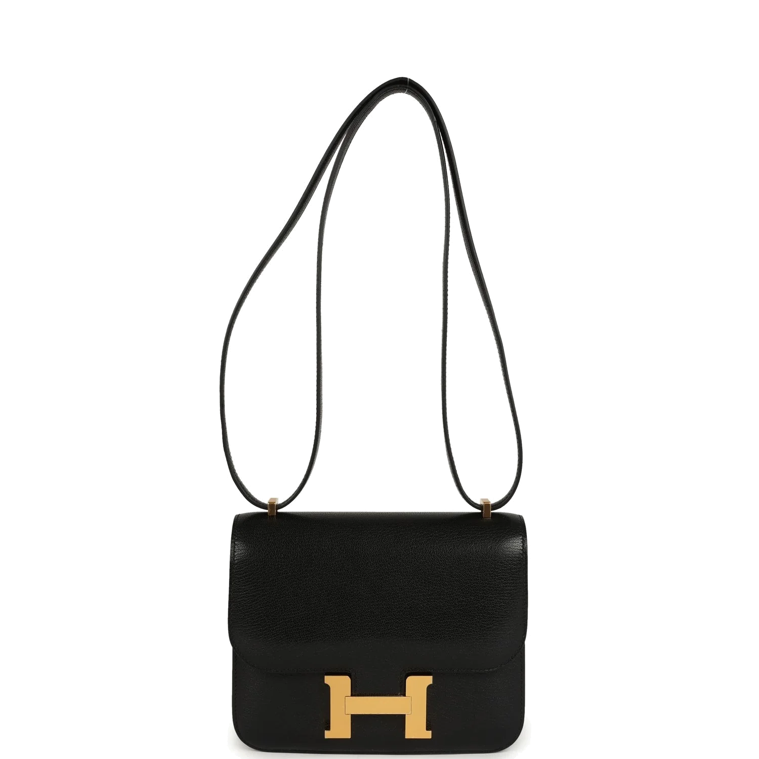Hermes Constance 18 Black Chevre Chamkila Gold Hardware Черный Chevre — фото 8