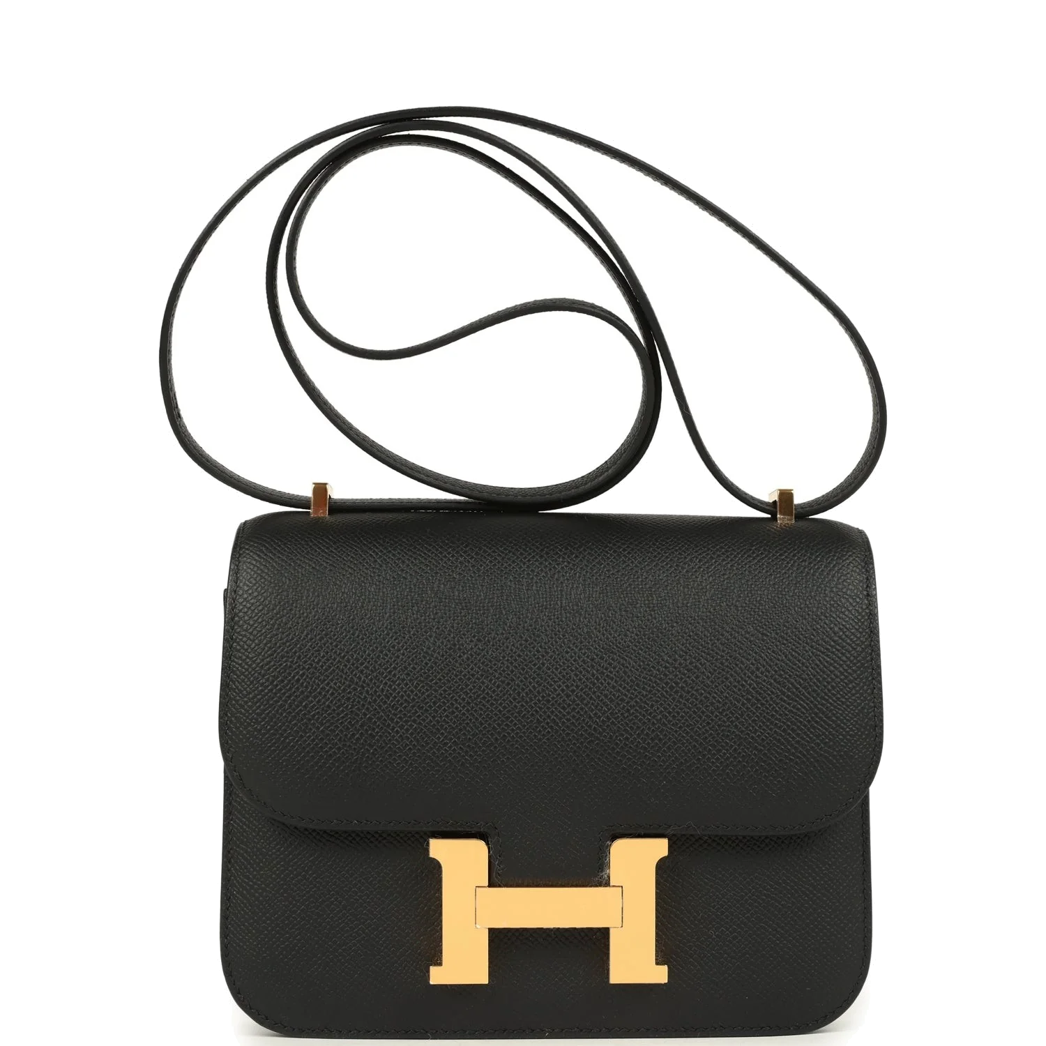 Hermes Constance 18 Black Epsom Gold Hardware