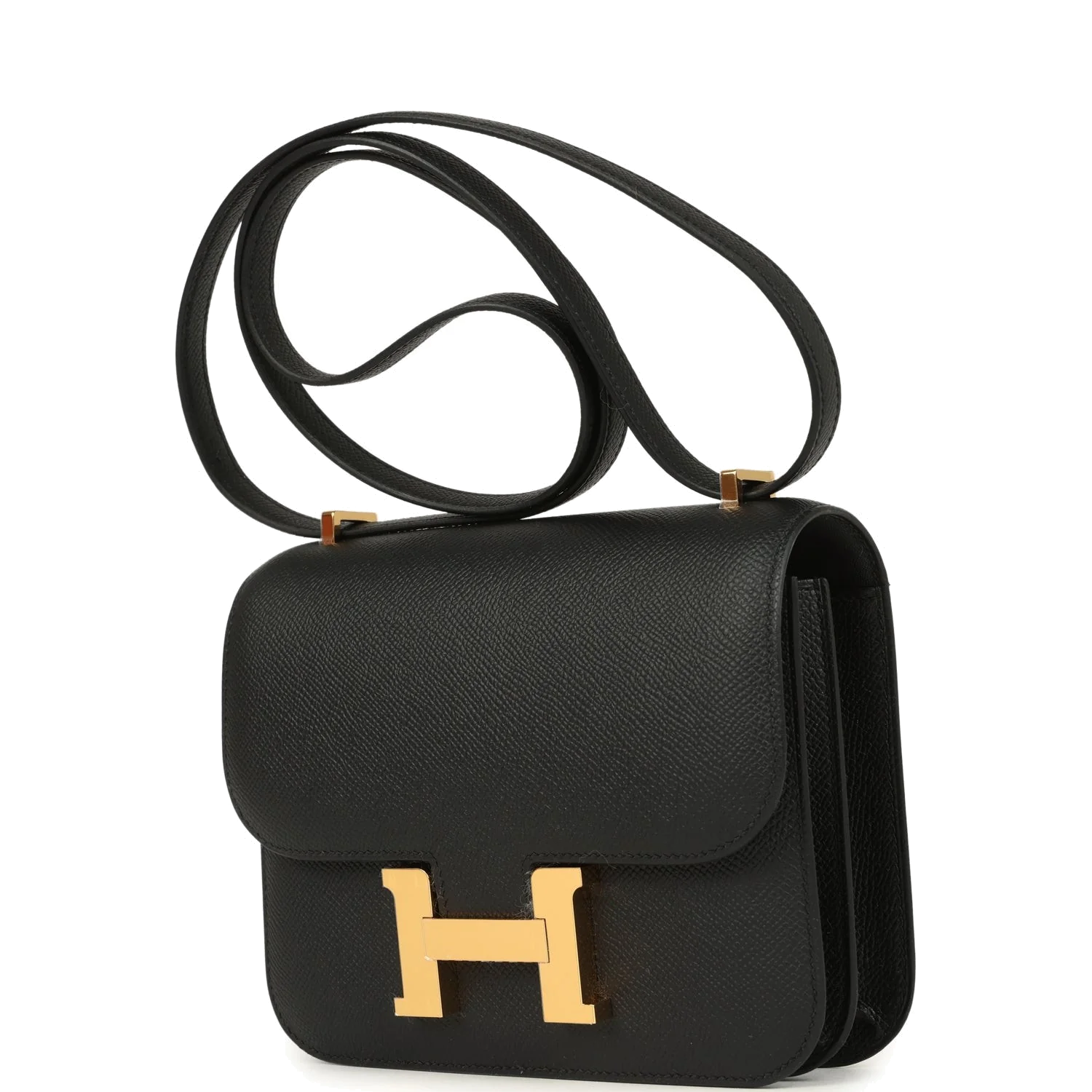 Hermes Constance 18 Black Epsom Gold Hardware Черный Epsom — фото 6