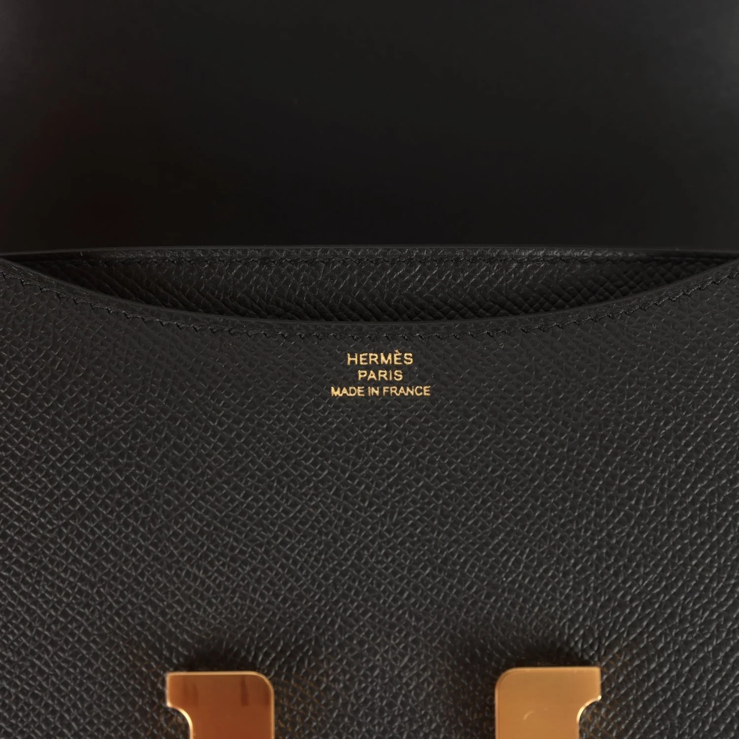Hermes Constance 18 Black Epsom Gold Hardware Черный Epsom — фото 8